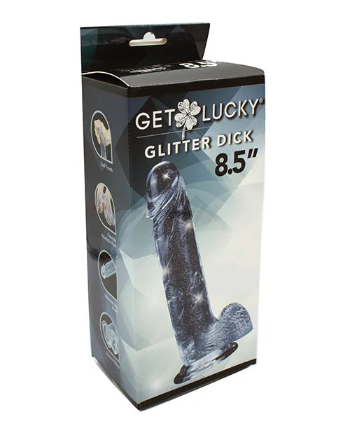 Thank Me Now Dildos Get Lucky 85 Real Skin Glitter Dick Clear