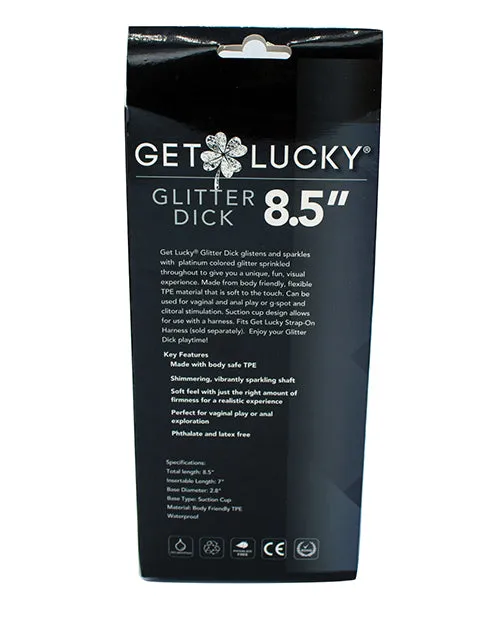 Thank Me Now Dildos Get Lucky 85 Real Skin Glitter Dick Clear