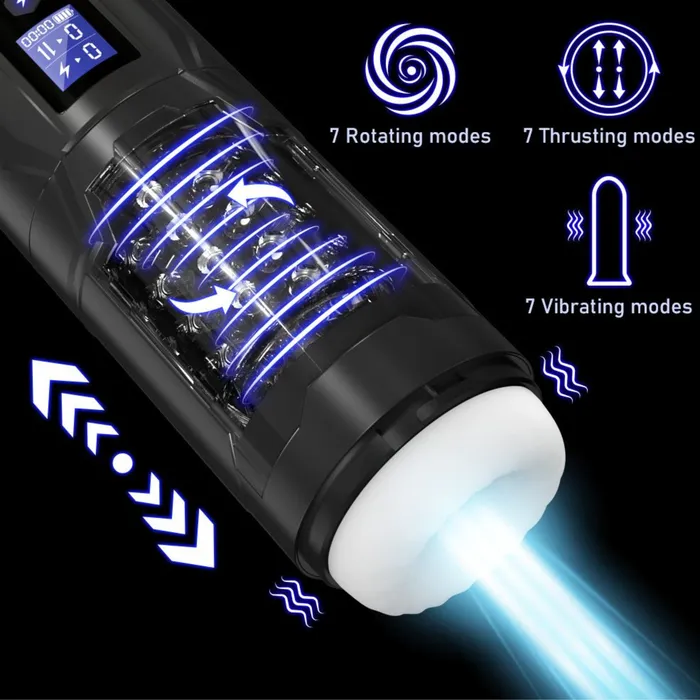 TooTimidcom Male Sex Toys Buzzer Beater Waterproof Thrusting and Rotating Male Masturbator