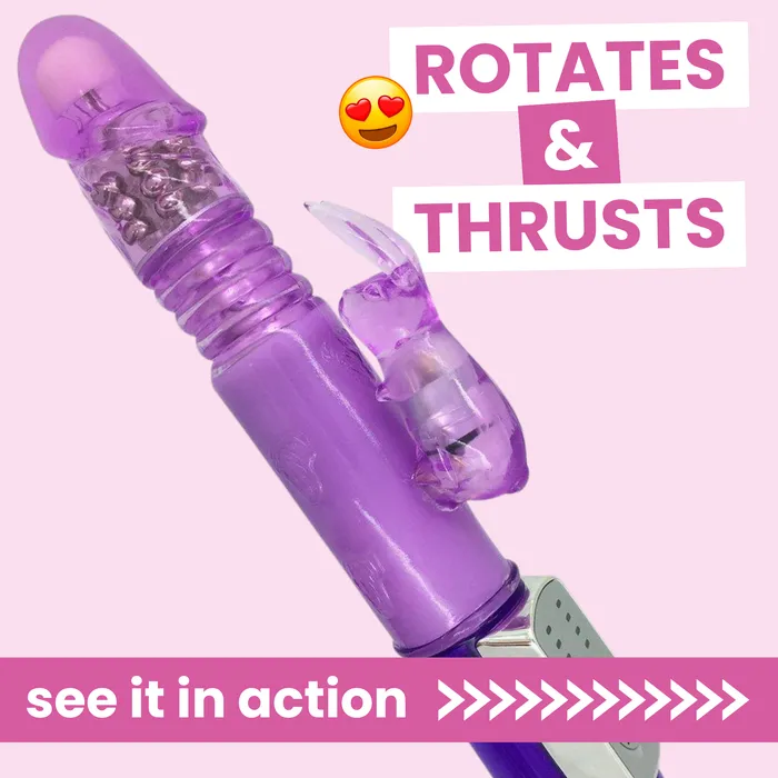 Vibrators Pink BOB Thrusting Stroking Rabbit Vibrator