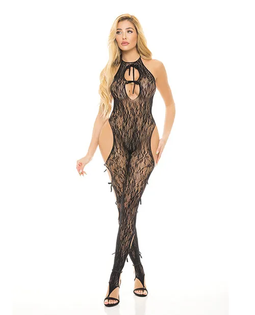 Vibrators Pink Lipstick Love Me Harder Bodystocking Black Os Rene Rofe